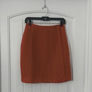Peachy Linen Mini Skirt
